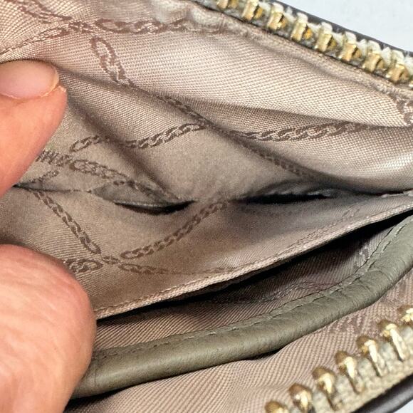 Michael Kors Jet Set Charm Pebbled Leather Clutch Wristlet Wallet Gold Hardware - Picture 7 of 10